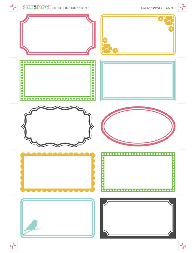 Printable Labels From Saltandpaper | Printables | Pinterest - Free Printable Label Templates