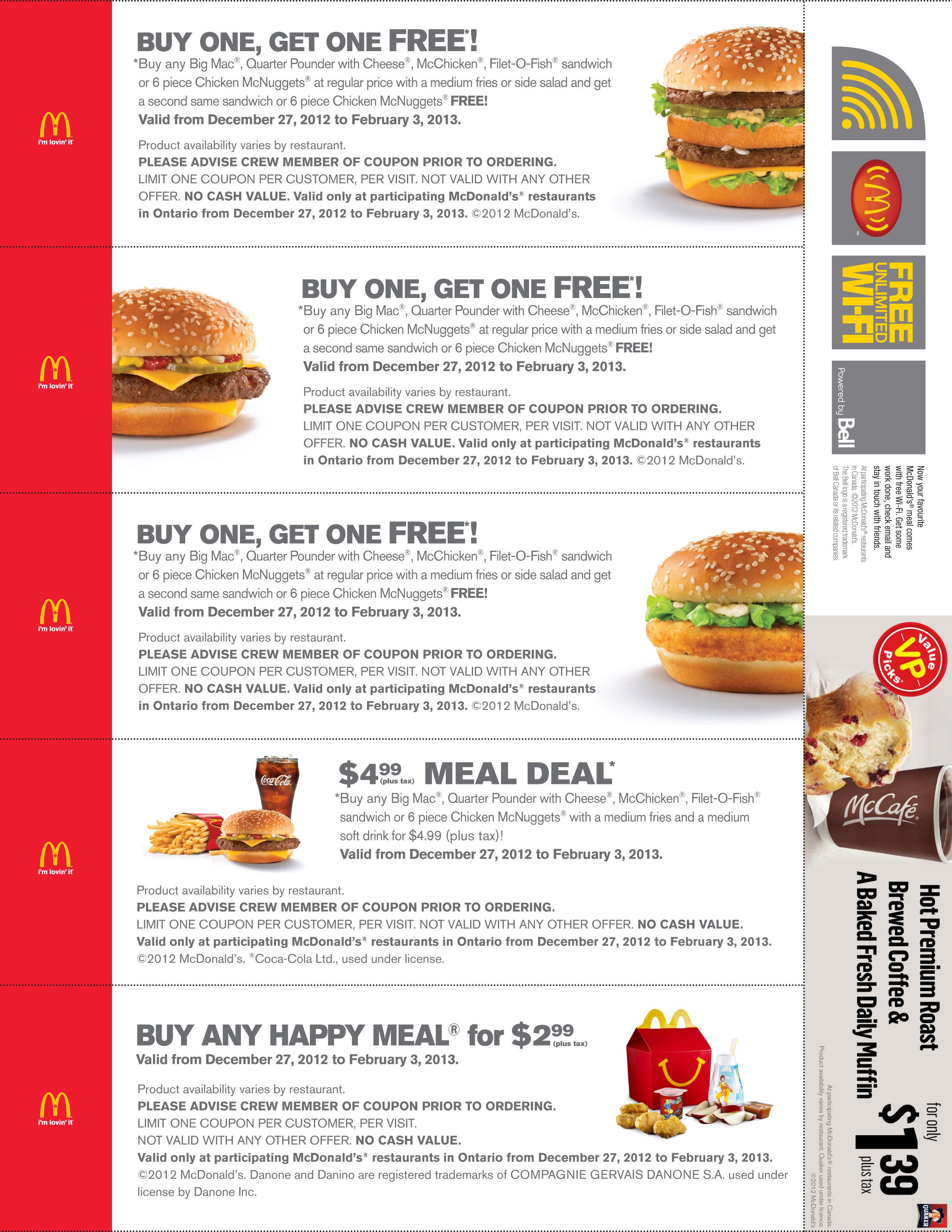 Printable Mcdonald Coupons 2014 | Stuff To Buy | Coupons, Printable - Free Mcdonalds Smoothie Printable Coupon