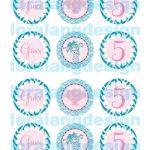 Printable Mermaid Cupcake Toppers Favors | Eg's 4Th Birthday   Free Printable Mermaid Cupcake Toppers