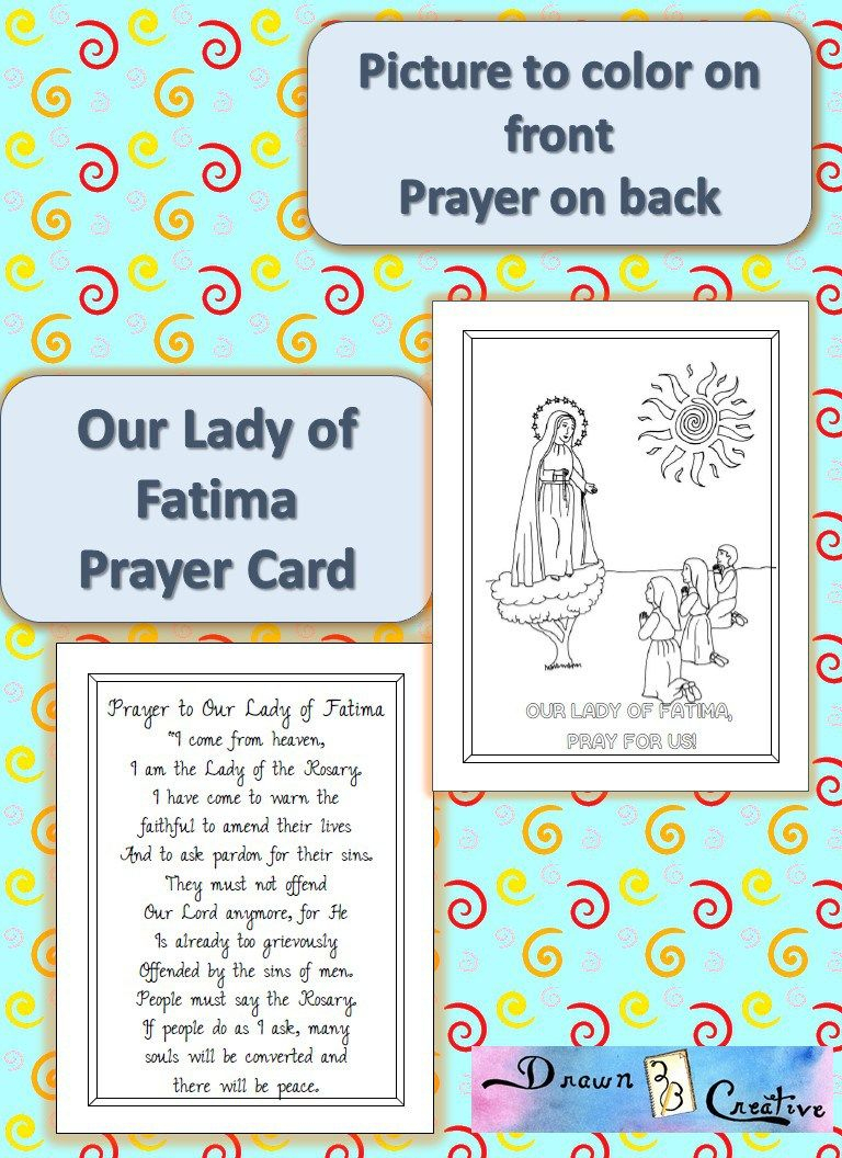 Printable Our Lady Of Fatima Prayer Cards | Catholic Printables - Free Printable Catholic Prayer Cards