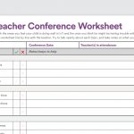 Printable Parent Teacher Conference Worksheet   Free Printable Teacher Notes To Parents