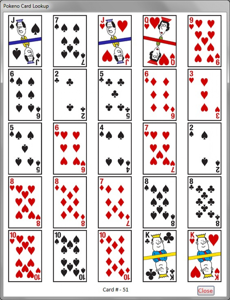 Printable Pokeno Cards – Stud Design With Free Printable Pokeno Game - Free Printable Pokeno Game Cards