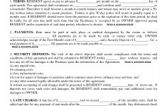 Printable Sample Residential Lease Form | Laywers Template Forms - Apartment Lease Agreement Free Printable