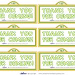 Printable Sesame Street Sign Thank You Cards   Coolest Free   Free Printable Sesame Street Sign