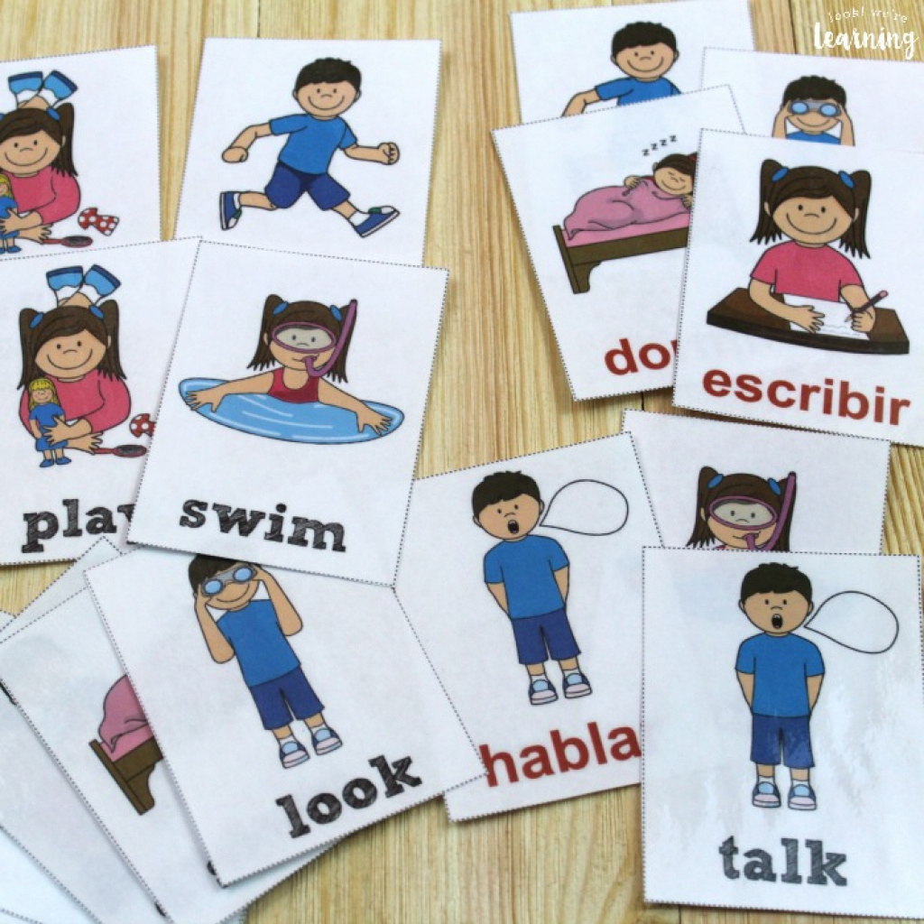 Printable Spanish Flashcards: Spanish Verb Flashcards Intended For - Free Printable Spanish Verb Flashcards