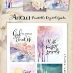 Printable Sympathy Condolence Cards No.2 Digital Download 3.5"x5   Free Printable Sympathy Verses