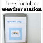 Printable Weather Station For Preschool   No Time For Flash Cards   Free Printable Weather Chart For Preschool