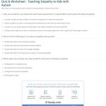 Quiz & Worksheet   Teaching Empathy To Kids With Autism | Study   Free Printable Autism Worksheets