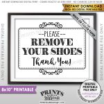 Remove Shoes Sign, Please Remove Your Shoes, Entryway Sign   Free Printable Remove Your Shoes Sign