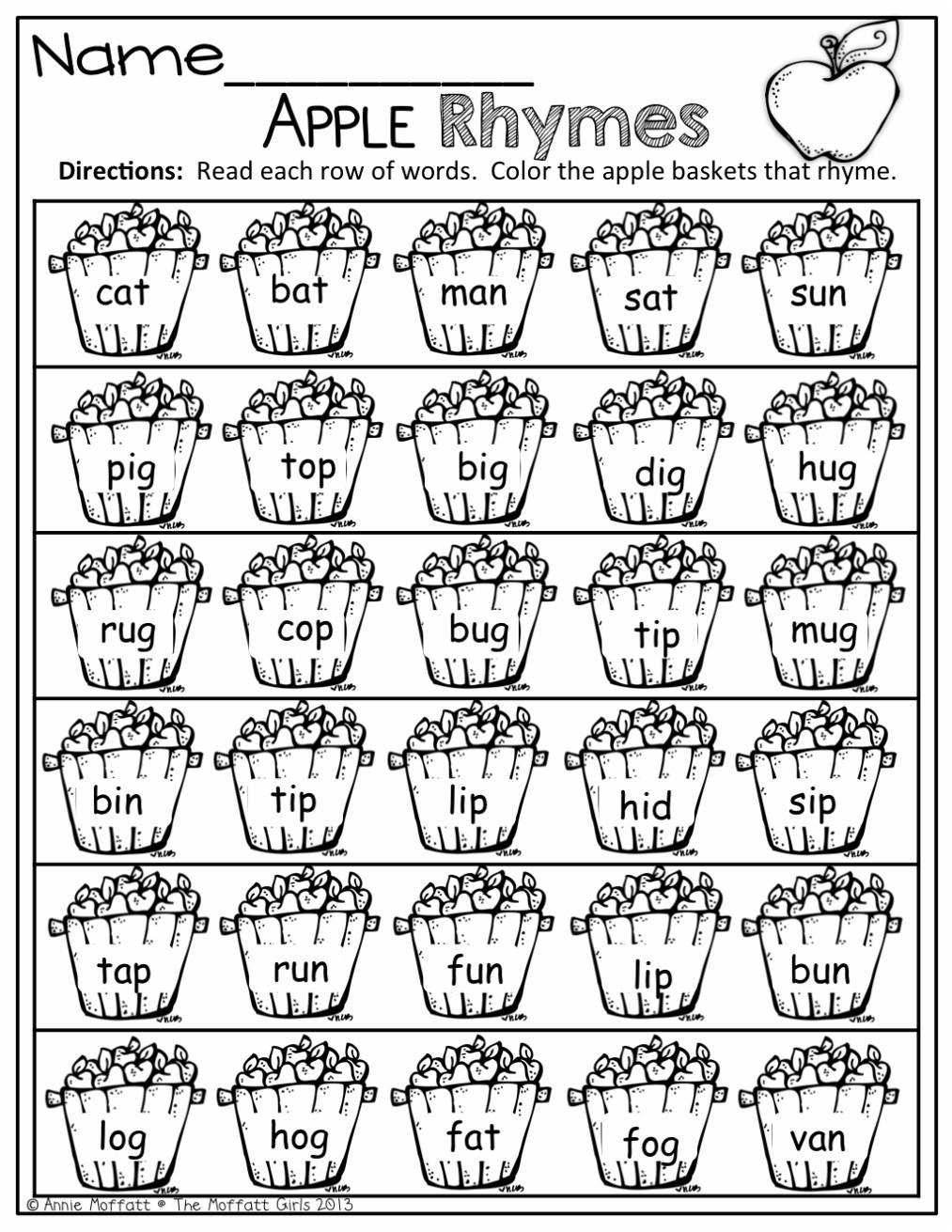 Rhyming Words Activities Inspirational Free Printable Rhyming - Free Printable Rhyming Activities For Kindergarten