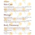 Salon Menu Templates From Imenupro   Free Printable Menu Maker