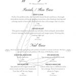 Salon Menu Templates From Imenupro   Free Printable Menu Maker