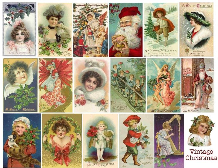 Scrapbook Christmas Vintage Free Printable - Scrapbookchristmasvintagefreeprintable Free Vintage Printable Free Printable Christmas Photo Collage 728x562 