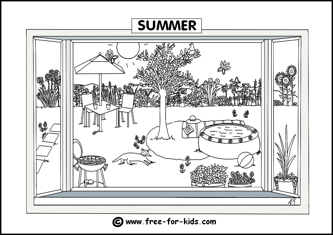 Seasons Colouring Pages - Free Printable Pictures Of The Four Seasons