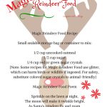 Share The Magic Reindeer Food Recipe And Poem   Free Printable   Reindeer Food Poem Free Printable