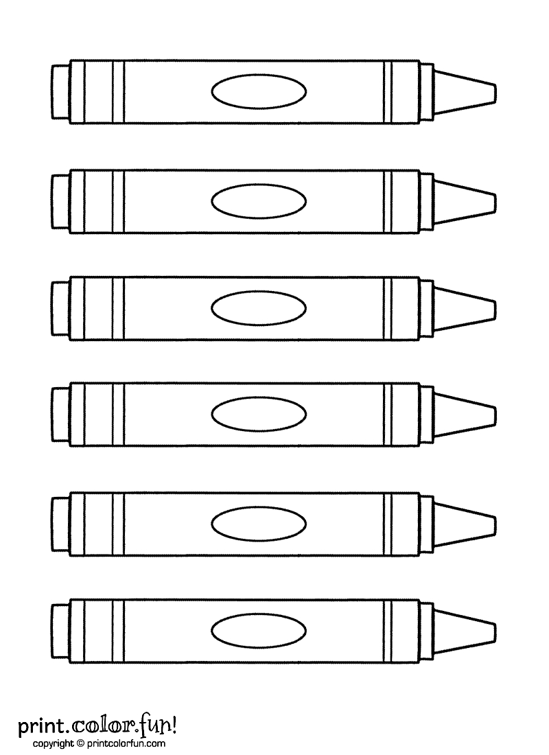 Six Crayons | Print. Color. Fun! Free Printables, Coloring Pages - Free Printable Crayon Pattern