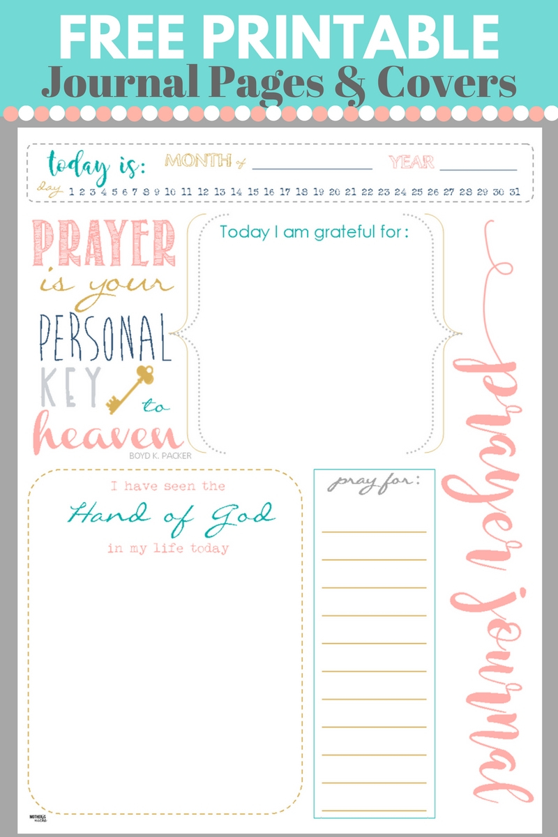 Start A Prayer Journal For More Meaningful Prayers: Free Printables!!! - Free Printable Prayer Journal