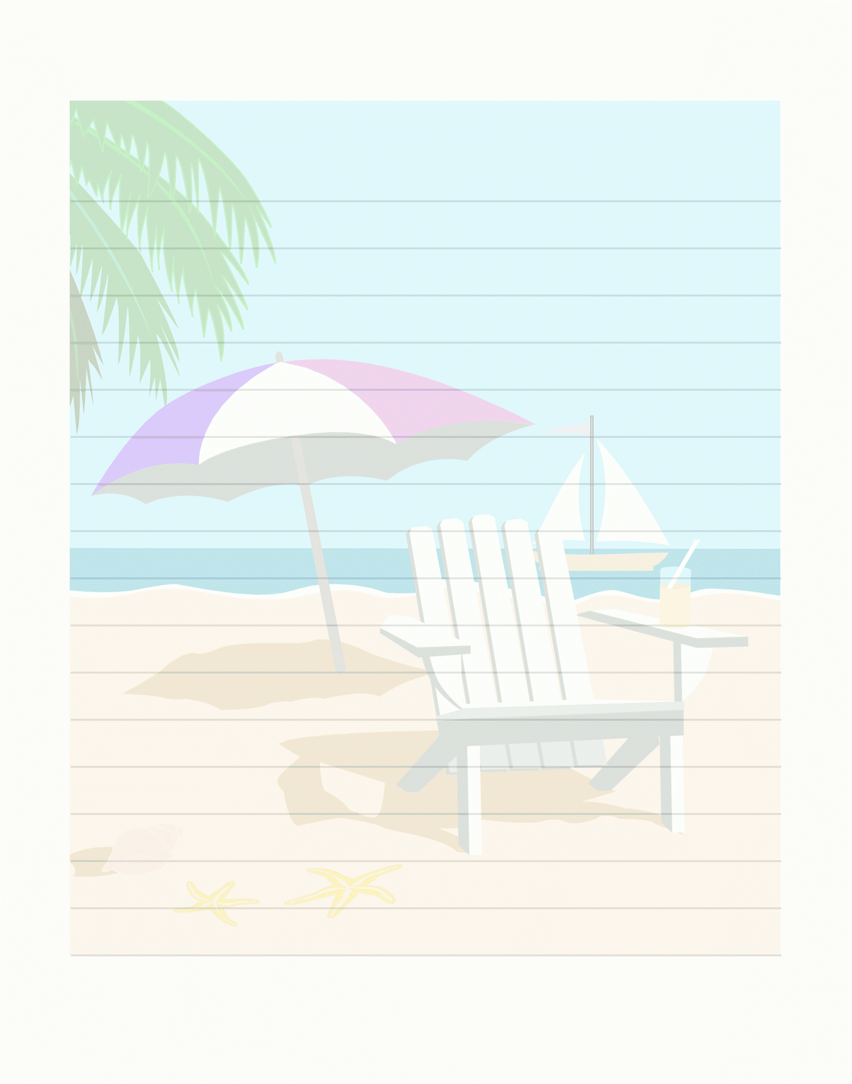 Stationary Borders | Free Printable Beach Stationary (Stationery - Free Printable Stationary Borders