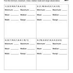 Statistics: Minimum, Maximum, Mean, Median, Mode, Range | Free   Free Printable Statistics Worksheets