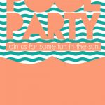 Summer Pool #party Invitation   Free Printable #diy | Summer Party   Free Printable Pool Party Invitation Cards