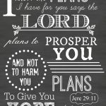 Sunday Scripture Printable Chalkboard Art | Scripture Quotes   Jeremiah 29 11 Free Printable