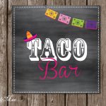 Taco Bar Sign Fiesta Party Posters Hot And Mild Tags Taco | Etsy   Free Printable Taco Bar Signs