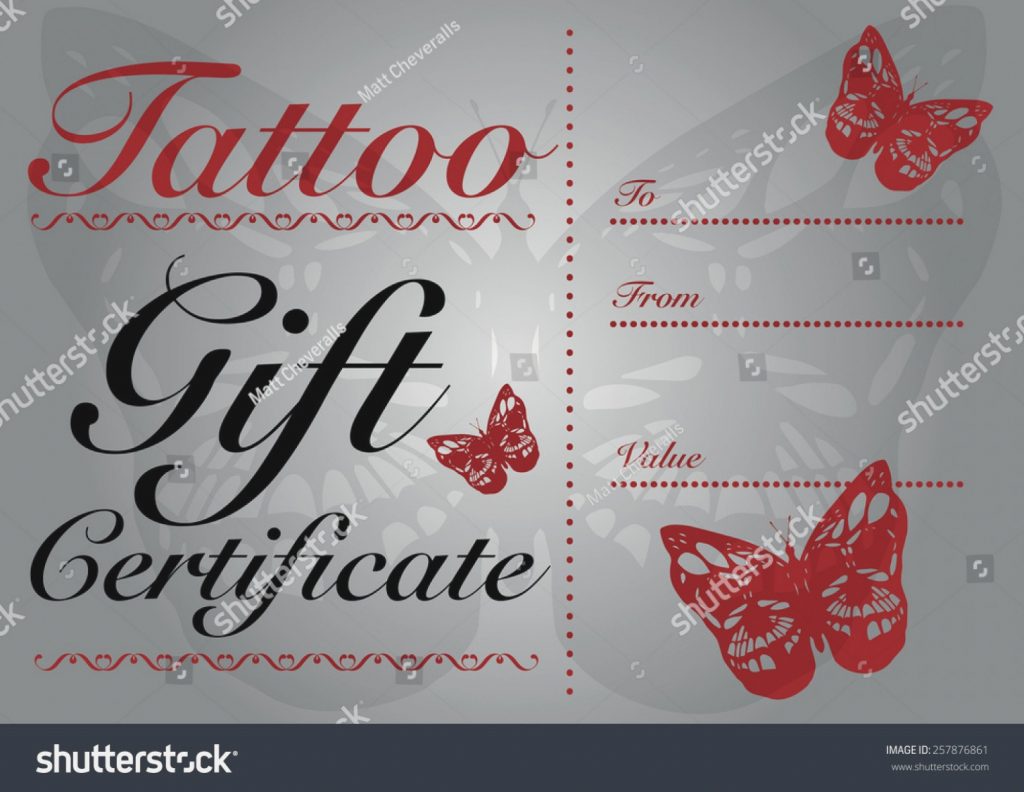 Tattoo Gift Certificate Template 13 Free Printable Templates - Free ...
