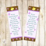 Templates Free Baby Shower Bookmark Printable Baby Shower Favor   Free Printable Baby Bookmarks