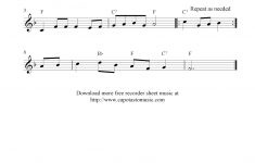 Free Printable Recorder Sheet Music For Beginners