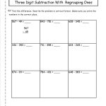 Three Digit Subtraction Worksheets   Free Printable 3 Digit Subtraction With Regrouping Worksheets
