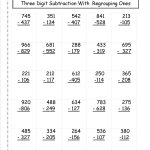 Three Digit Subtraction Worksheets   Free Printable 3 Digit Subtraction With Regrouping Worksheets