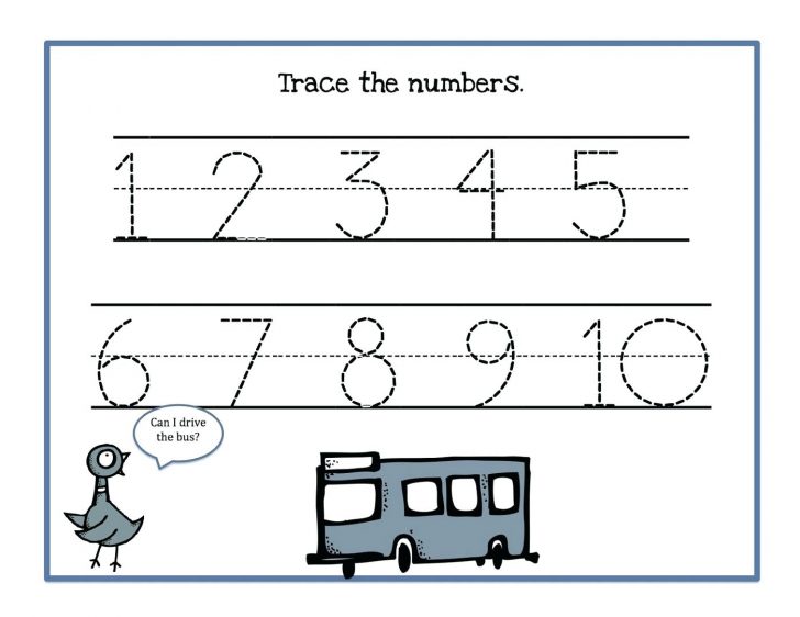 Tracing Numbers 1 10 Math Kindergarten Worksheets Numbers 1 Math 0 ...