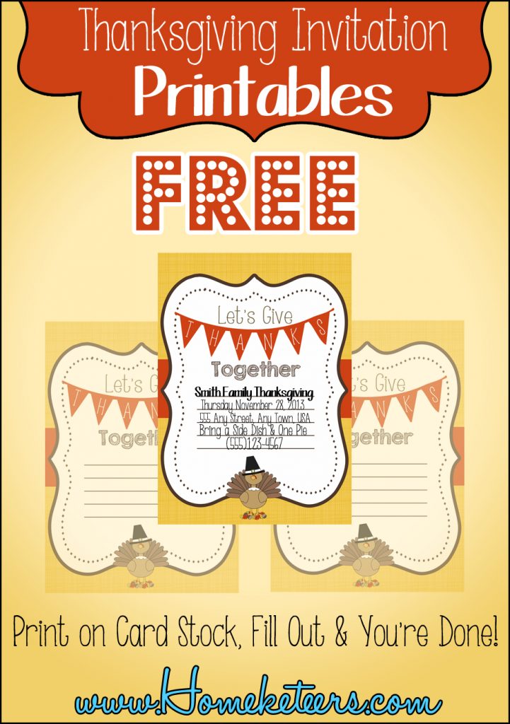 Turey Thanksgiving Invitation - Turey Thanksgiving Invitation Free Printable Free Printable Thanksgiving Invitations 721x1024 