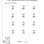 Two Digit Addition And Subtraction Worksheets From The Teacher's Guide   Free Printable Double Digit Addition And Subtraction Worksheets