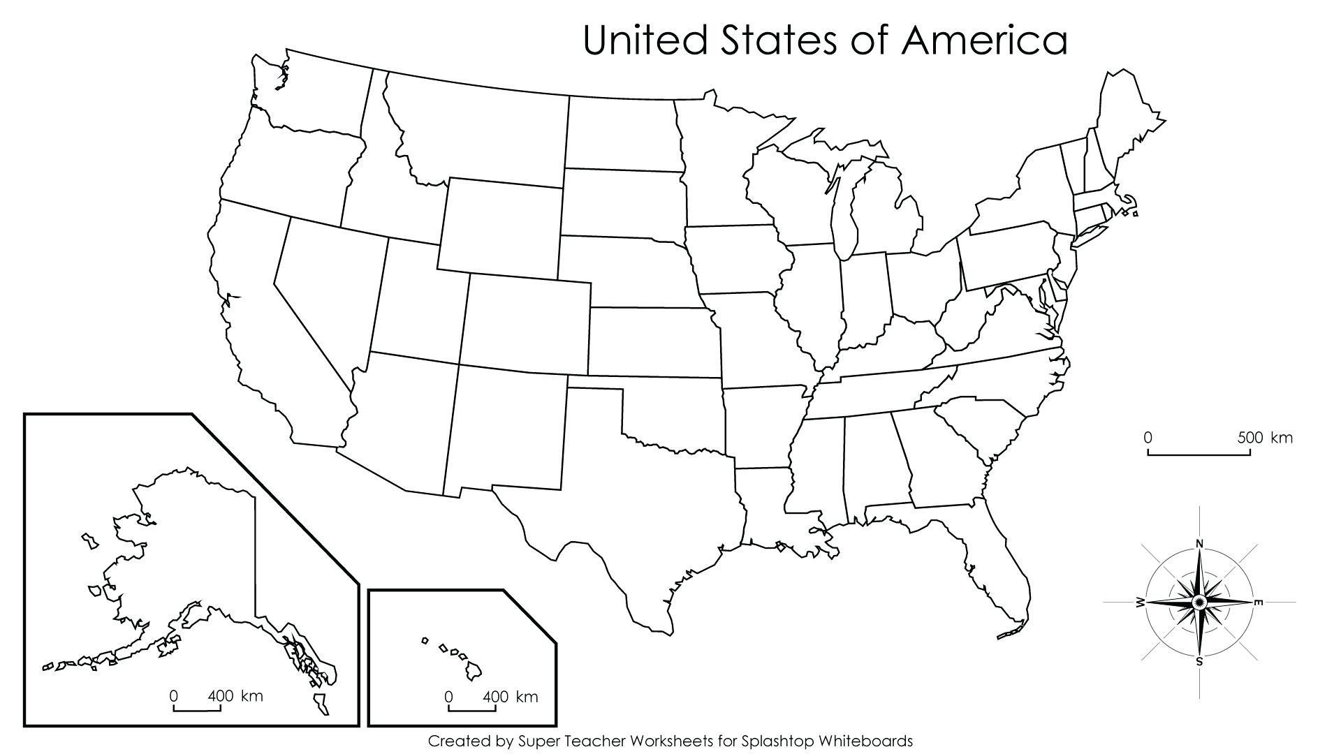 Us Map Outline Printable Test With States And Capitals List - Free Printable States And Capitals Worksheets