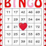 Valentine's Bingo Cards   Printable Download   Prefilled   Free Printable Bingo Cards Random Numbers