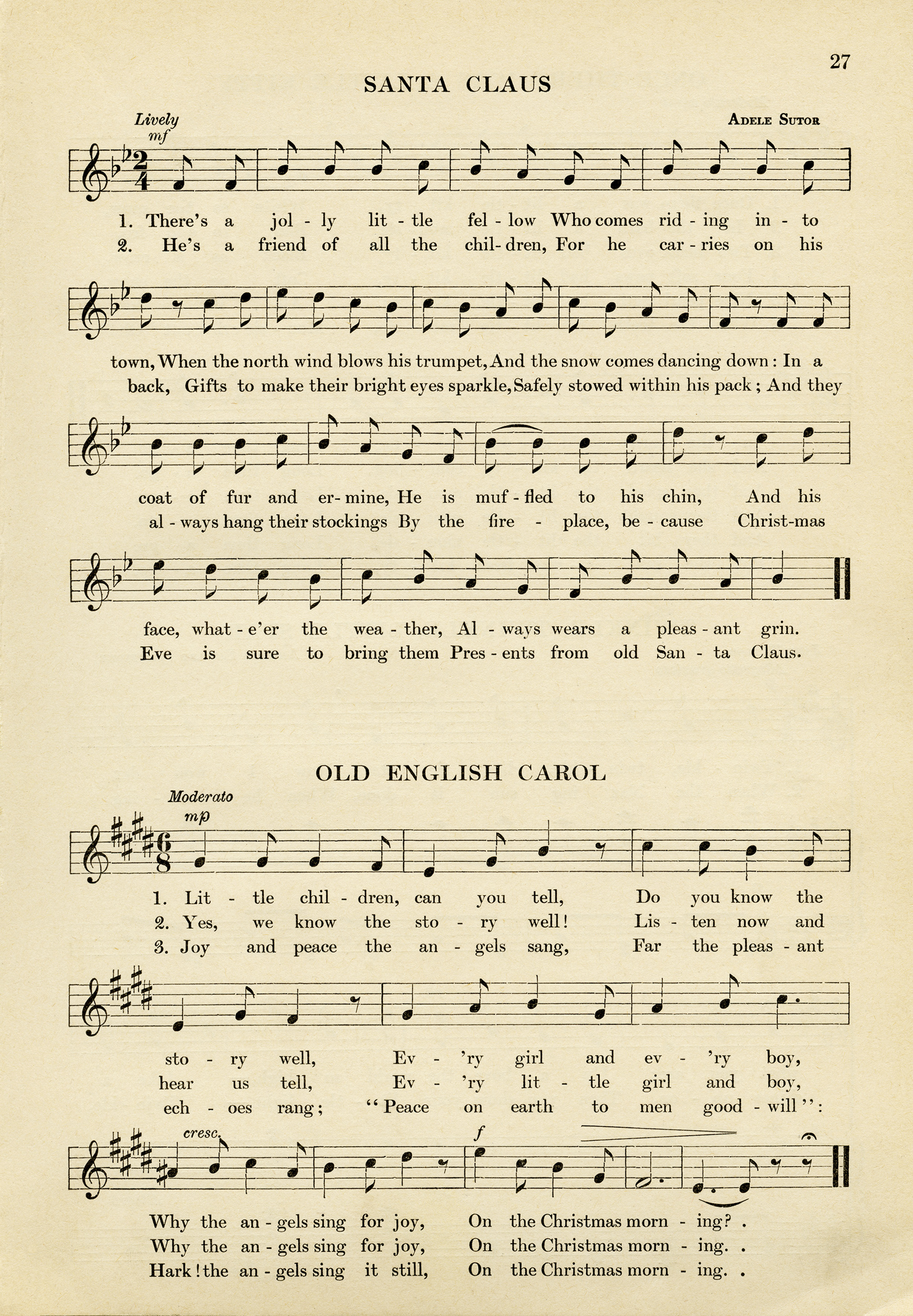 Vintage Christmas Sheet Music ~ Free Download - Old Design Shop Blog - Free Printable Christmas Carols Booklet