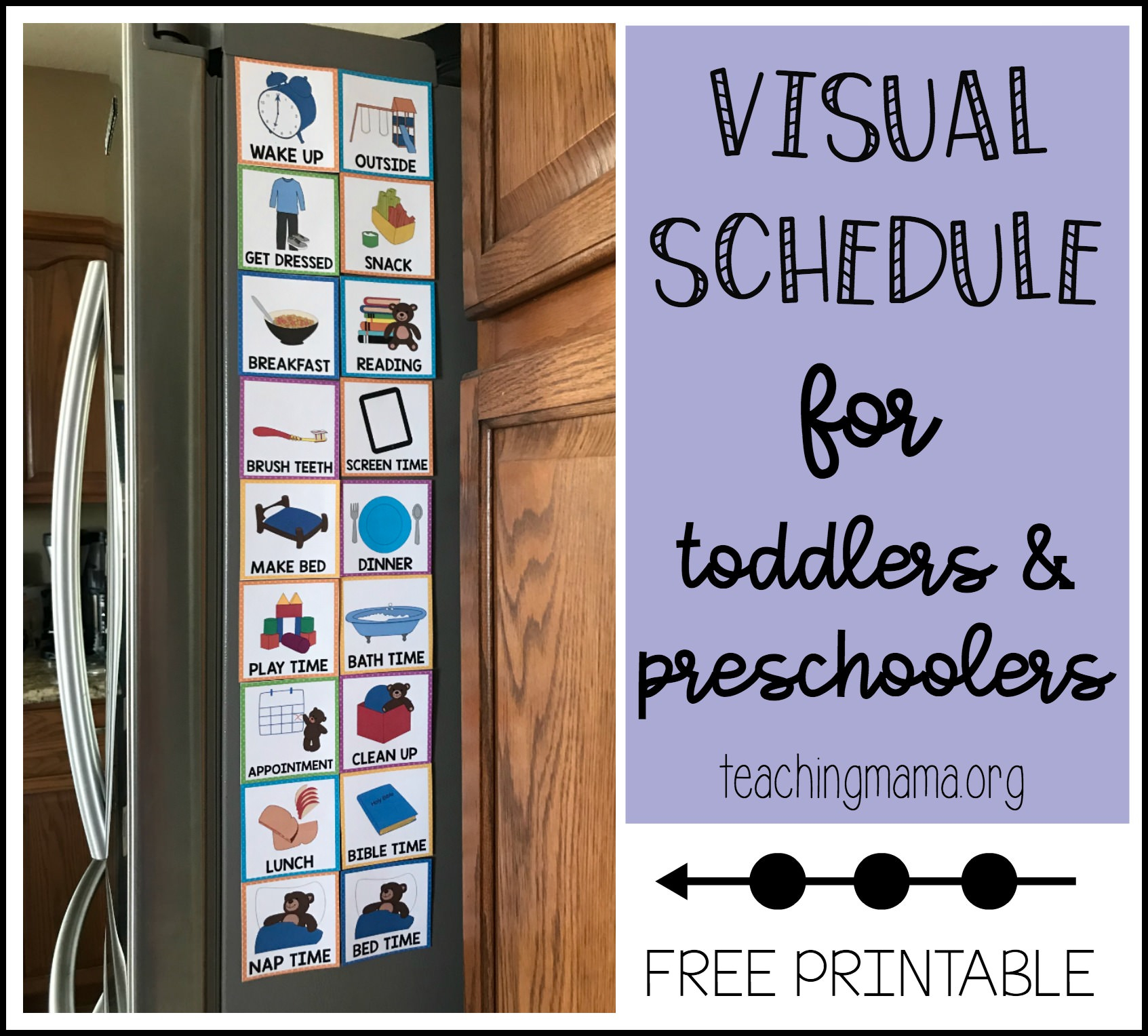 Visual Schedule For Toddlers - Free Printable Visual Schedule For Preschool