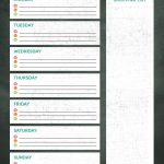Weekly Meal Planner Printable   Weekly Menu Free Printable
