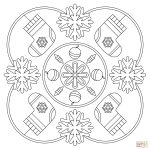 Winter Mandala Coloring Page | Free Printable Coloring Pages   Mandala Coloring Free Printable