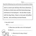 Worksheets Pages : Worksheets Pagessl Beginner Reading Comprehension   Free Printable English Reading Worksheets For Kindergarten