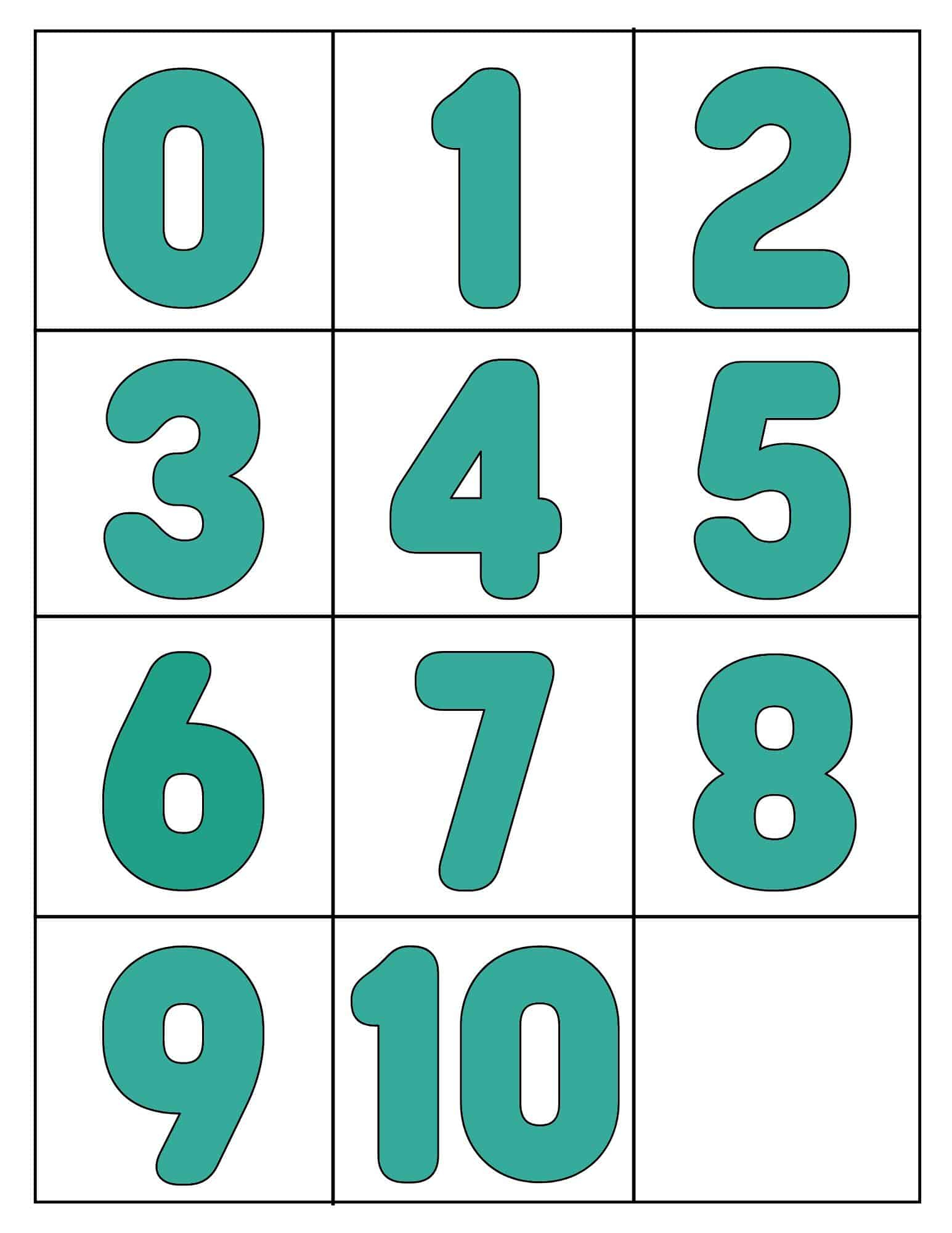 0-10 Printable Numbers (Free Templates In All Sizes) - Printable Numbers 1-10