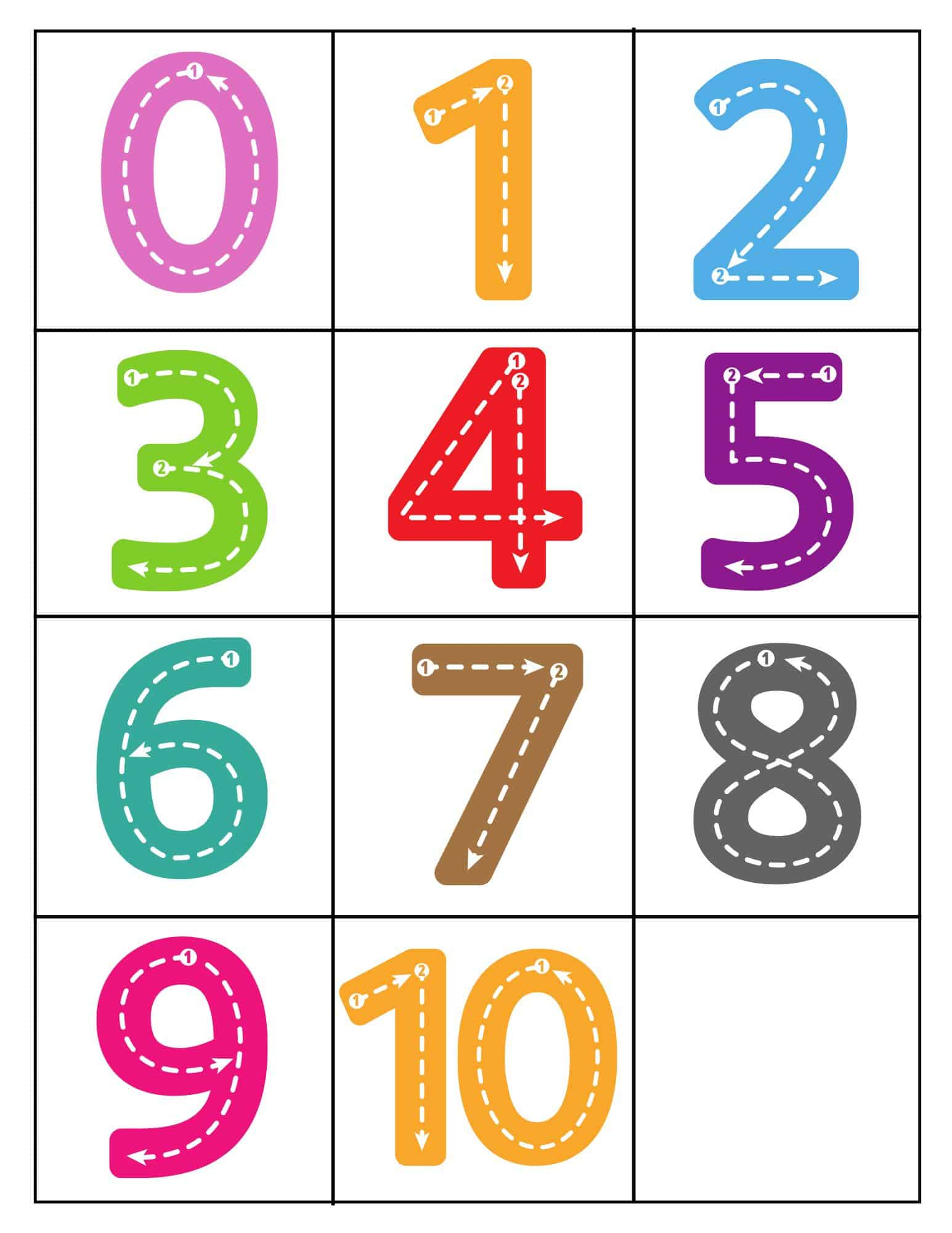 0-10 Printable Numbers (Free Templates In All Sizes) - Printable Numbers 1-10