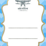 10+ Free Printable Airplane Invitation Templates | Airplane   Free Printable Airplane Baby Shower Invitations