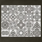 20Pcs Celtic Stencils, Celtic Knot Stencil With Metal Ring, 6 X 6 Inch  Reusable Mylar Stencil For Crafts And Decorations, Viking Template For  Painting On Wood, Canvas, Fabric, Floor, Wall, And Tile   Free Printable Celtic Stencils