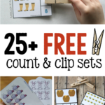 25+ Sets Of Count And Clip Cards   The Measured Mom   Free Printable Clip Cards