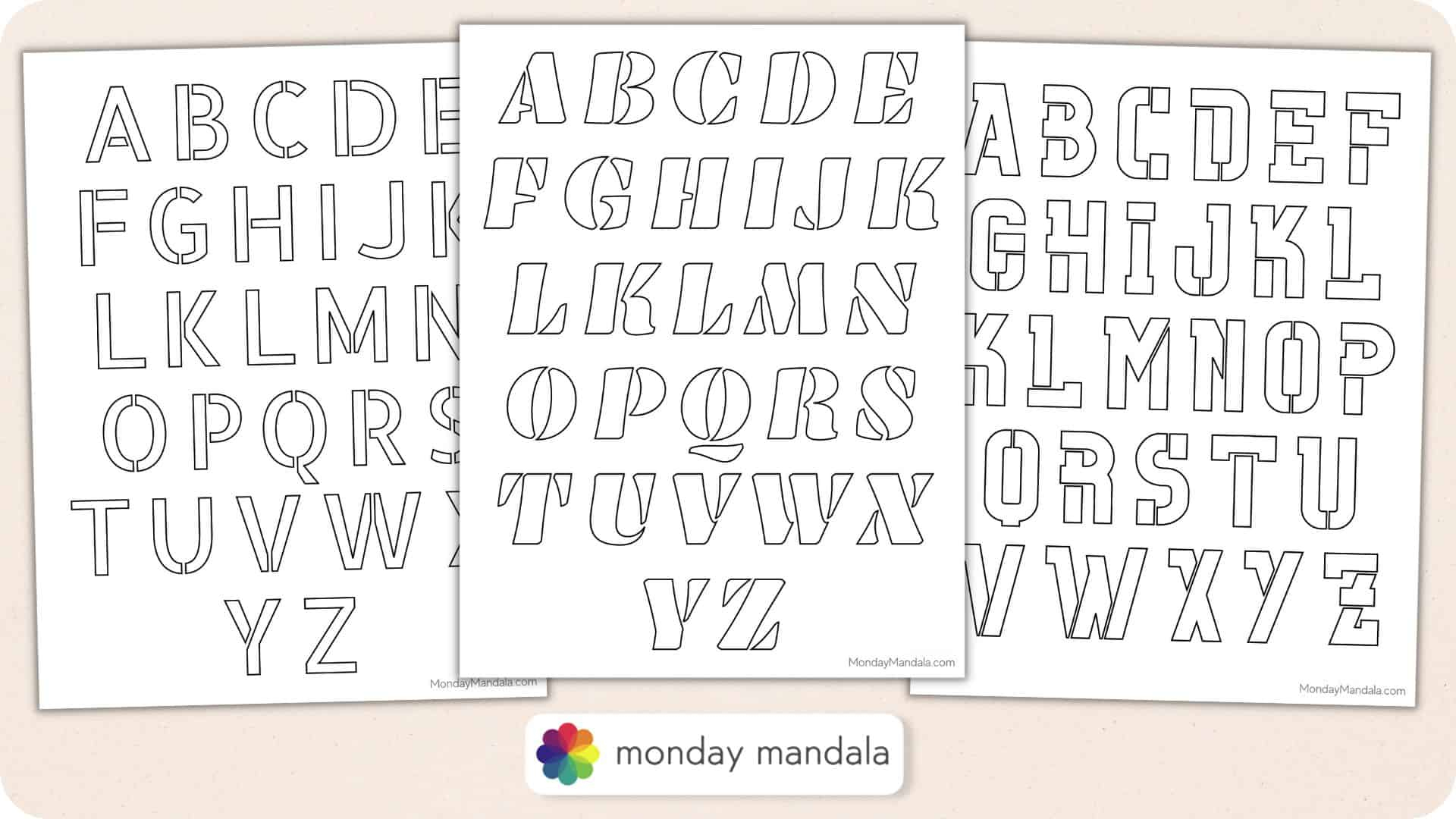 250 Letter &amp;amp; Number Stencils (Free Pdf Printables) - Free Printable 5 Inch Letter Stencils