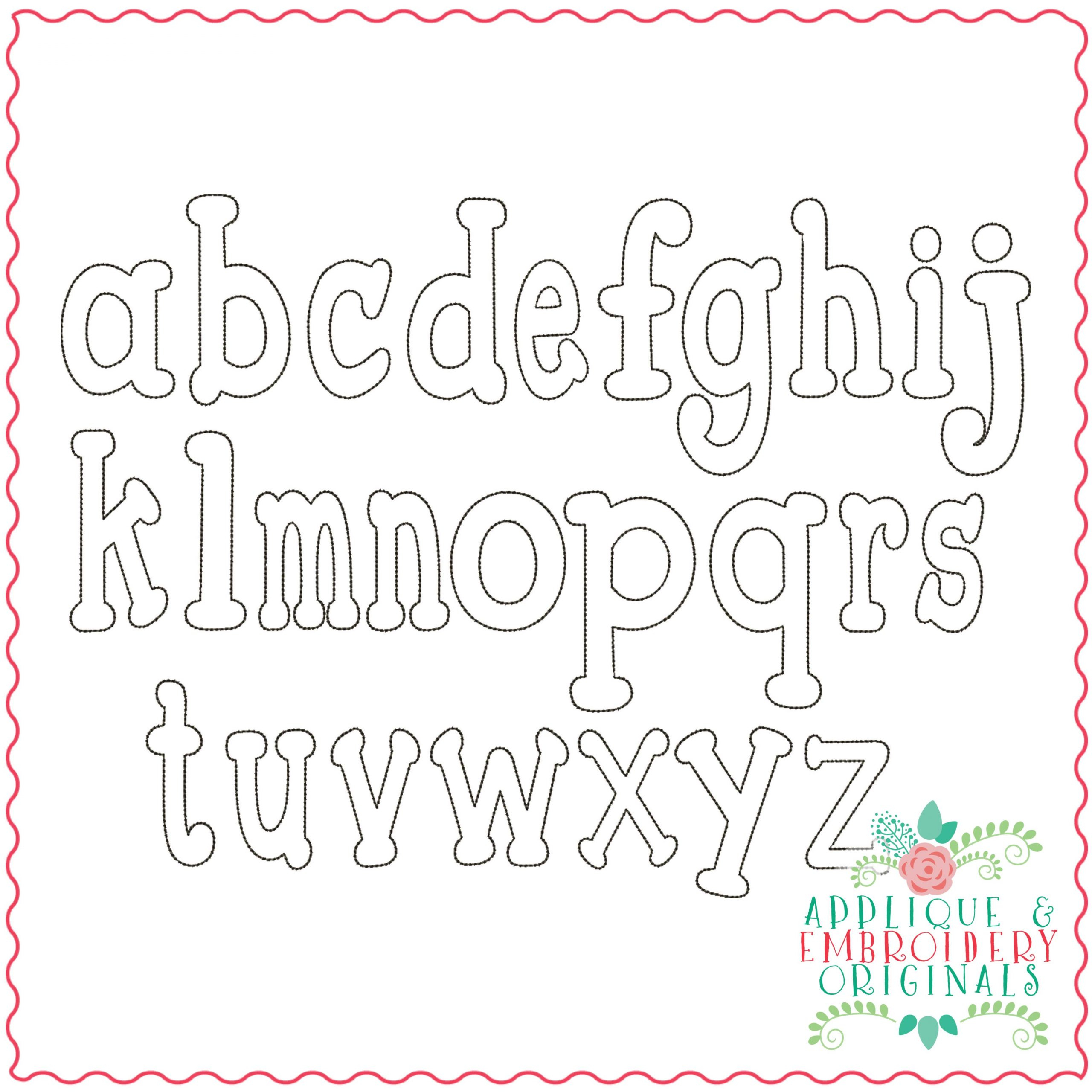 2882 Closer To Free Applique Font - Applique &amp;amp; Embroidery Originals - Free Printable Fonts For Applique