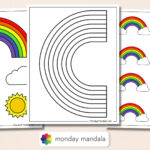 43 Rainbow Templates (Free Pdf Printables)   Free Printable Rainbow Stencils
