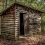 An Old Outhouse Stands Out In A Forested Setting Metal Print   Free Printable Pictures Of Outhouses